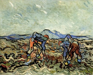 ヴィンセント・ヴァン・ゴッホ Painting - ジャガイモを持ち上げる農民 2 フィンセント・ファン・ゴッホ